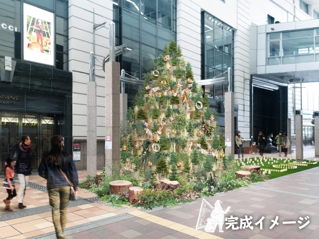 博多大丸のクリスマスイベント Green Green Christmas Tree に参加しています ガーデンギャラリータケウチ